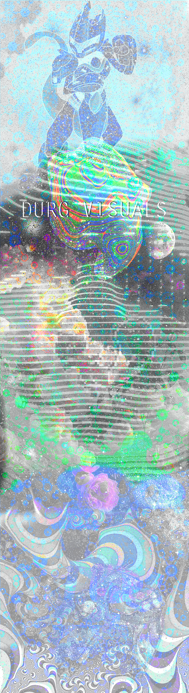 Holographic Mecha Mewtwo Blue Grip