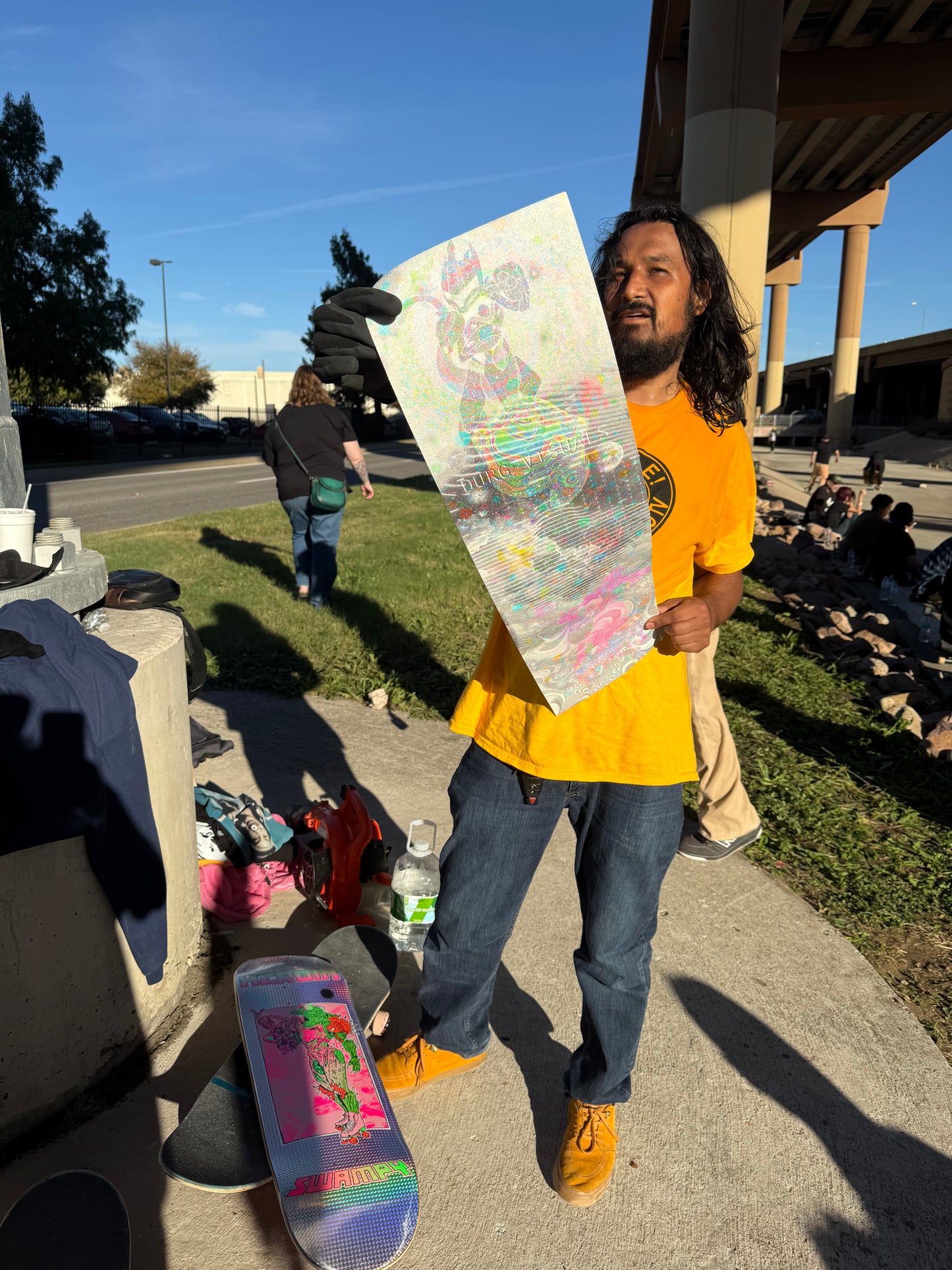 Holographic Mecha Mewtwo Pink Grip