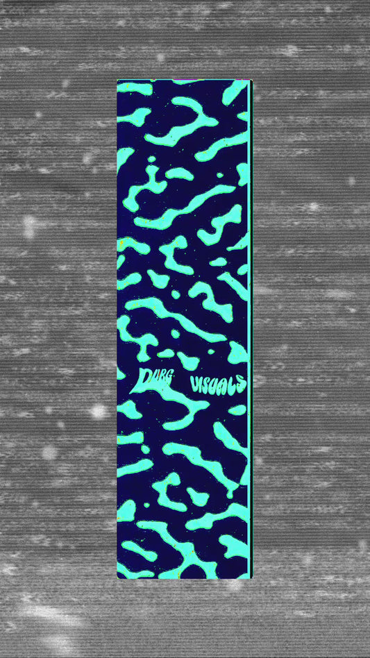 80’s Retro Print Teal Blue Grip